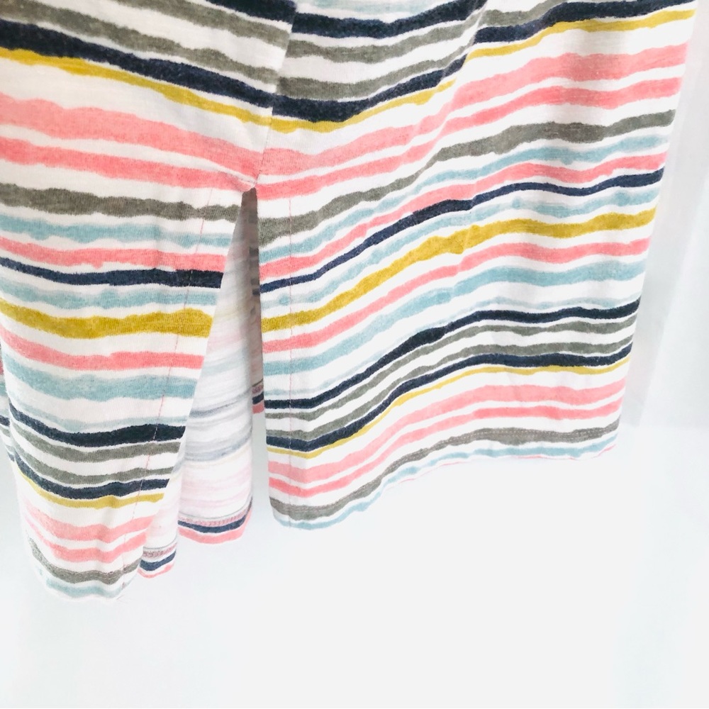 T by TALBOTS Striped Henley Sleeveless T Shirt Dress - Picture 7 of 11